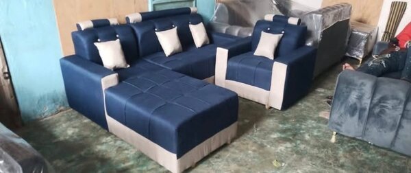 Canapé d'angle bleu moderne