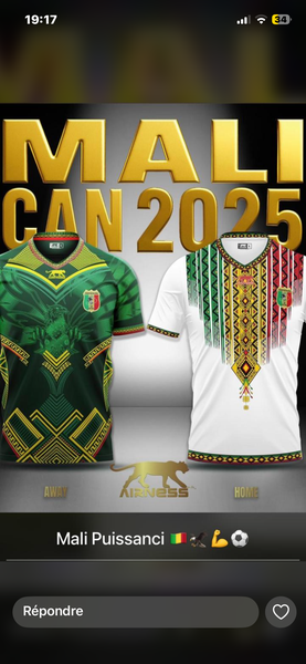 Maillots Équipe Mali 2025