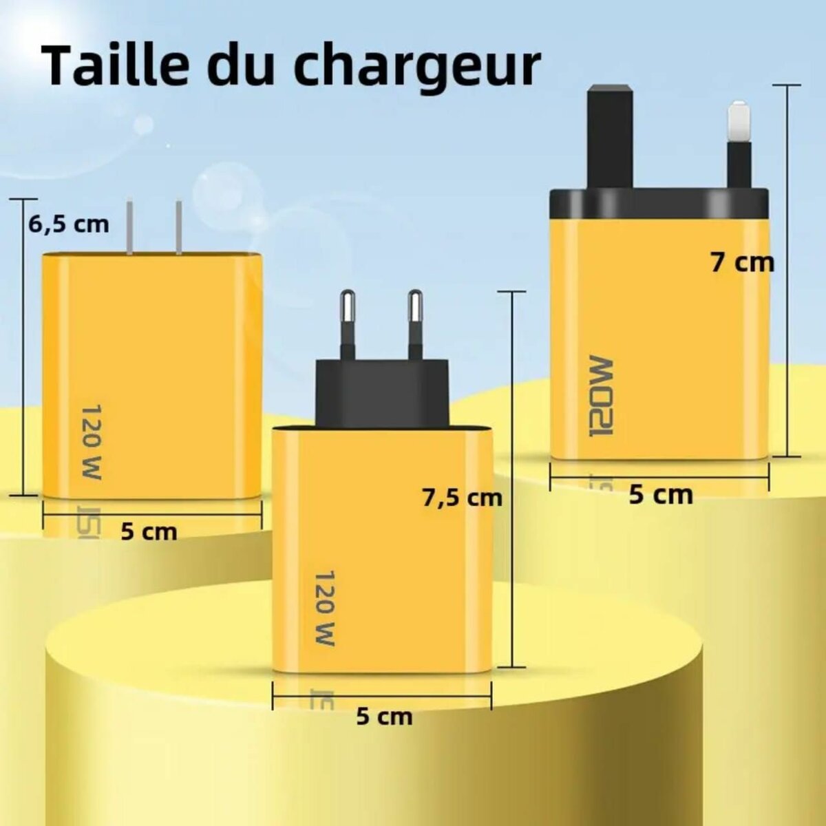 Chargeur rapide téléphone 120w