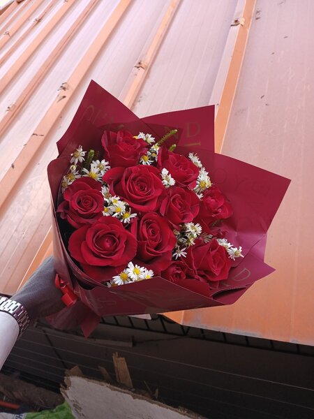 Bouquet romantique roses rouges