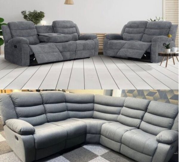 Canapé relax gris avec fonction électrique