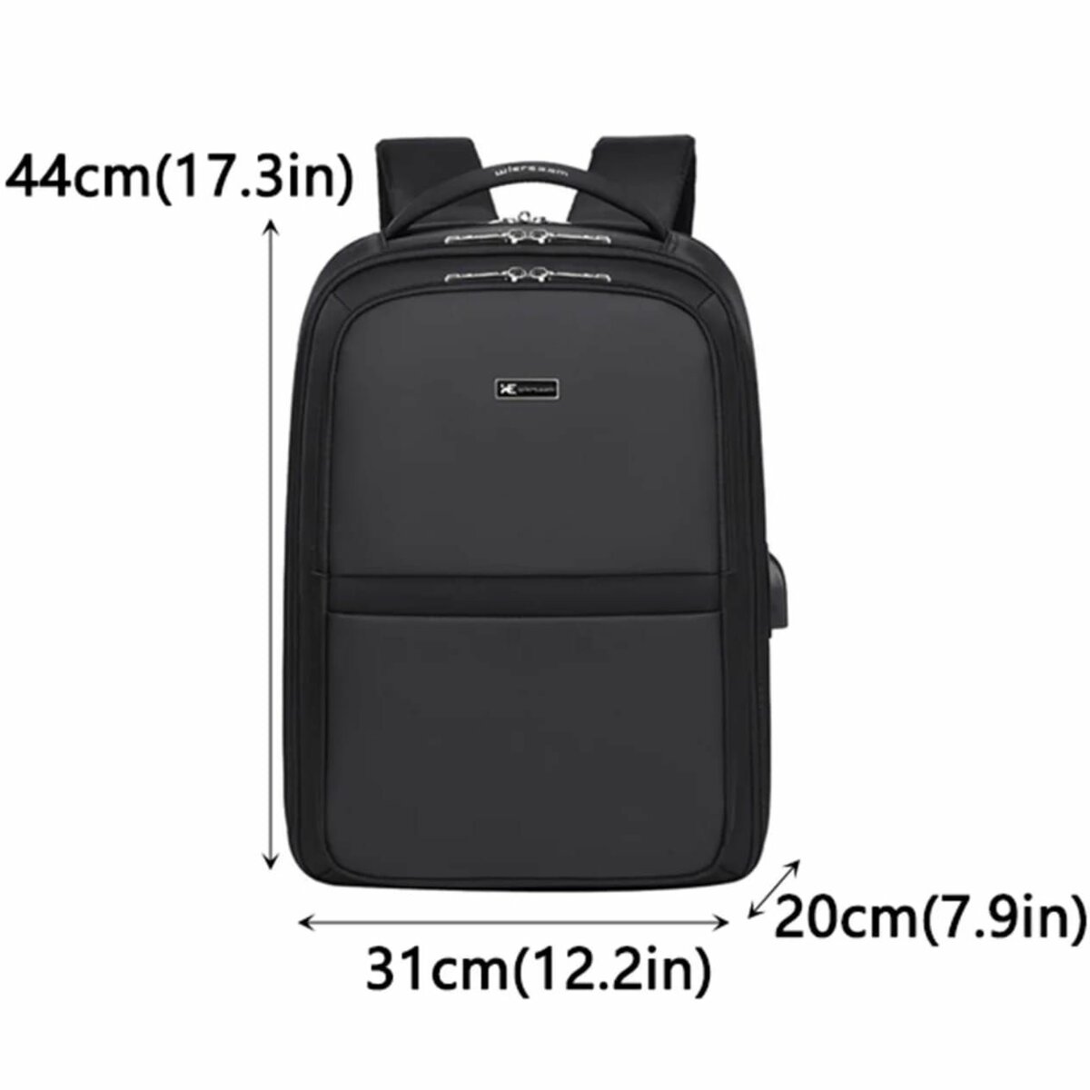 Sac à dos noir pour ordinateur portable