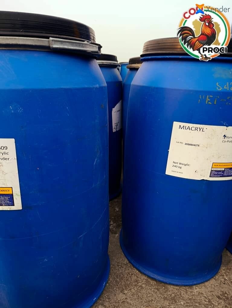 Fût en plastique bleu