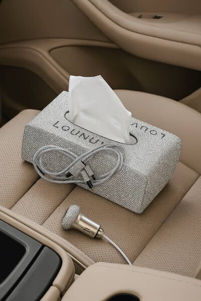 Distributeur de mouchoirs en cristal