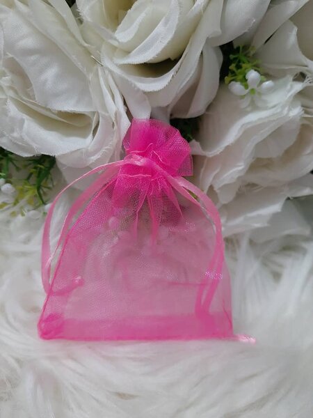 Sac organza rose fushia