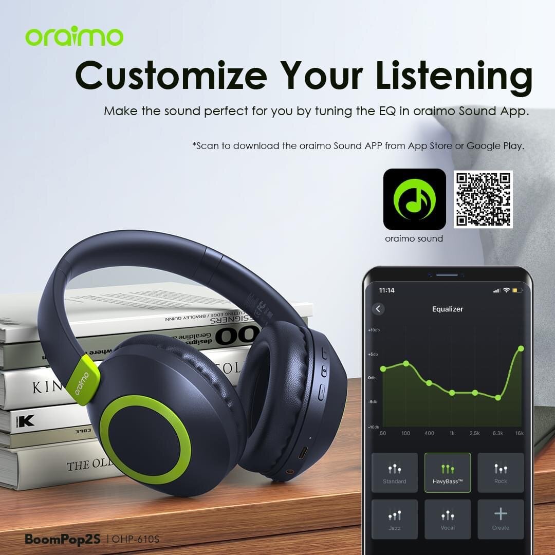Oraimo Boompop 2S Noise Canceling Wireless Headphone