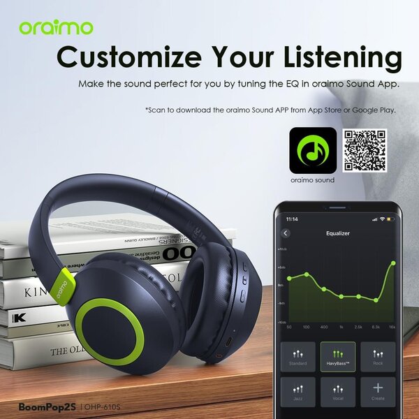 Oraimo Boompop 2S Noise Canceling Wireless Headphone