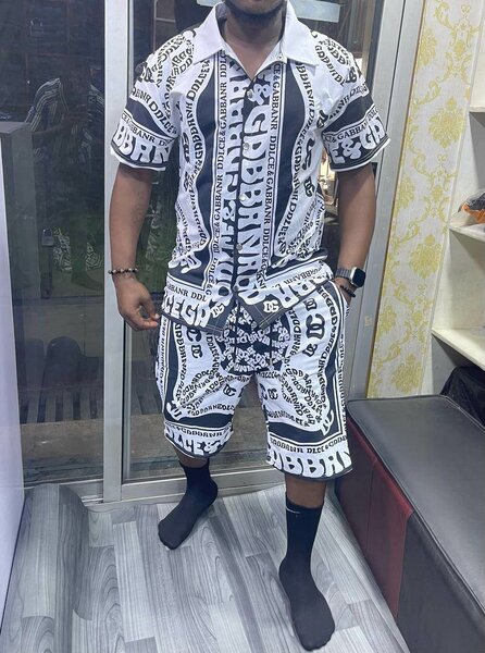 Ensemble chemise et short pour hommes