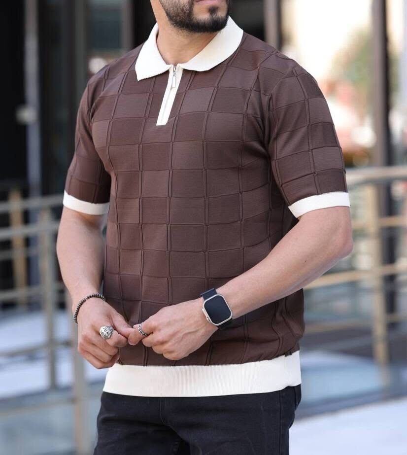 Polo homme élégant zippé