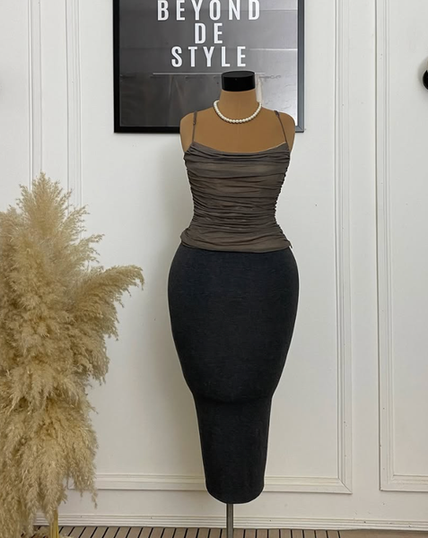 ZARA RUCHED CORSET-LIKE TOP.