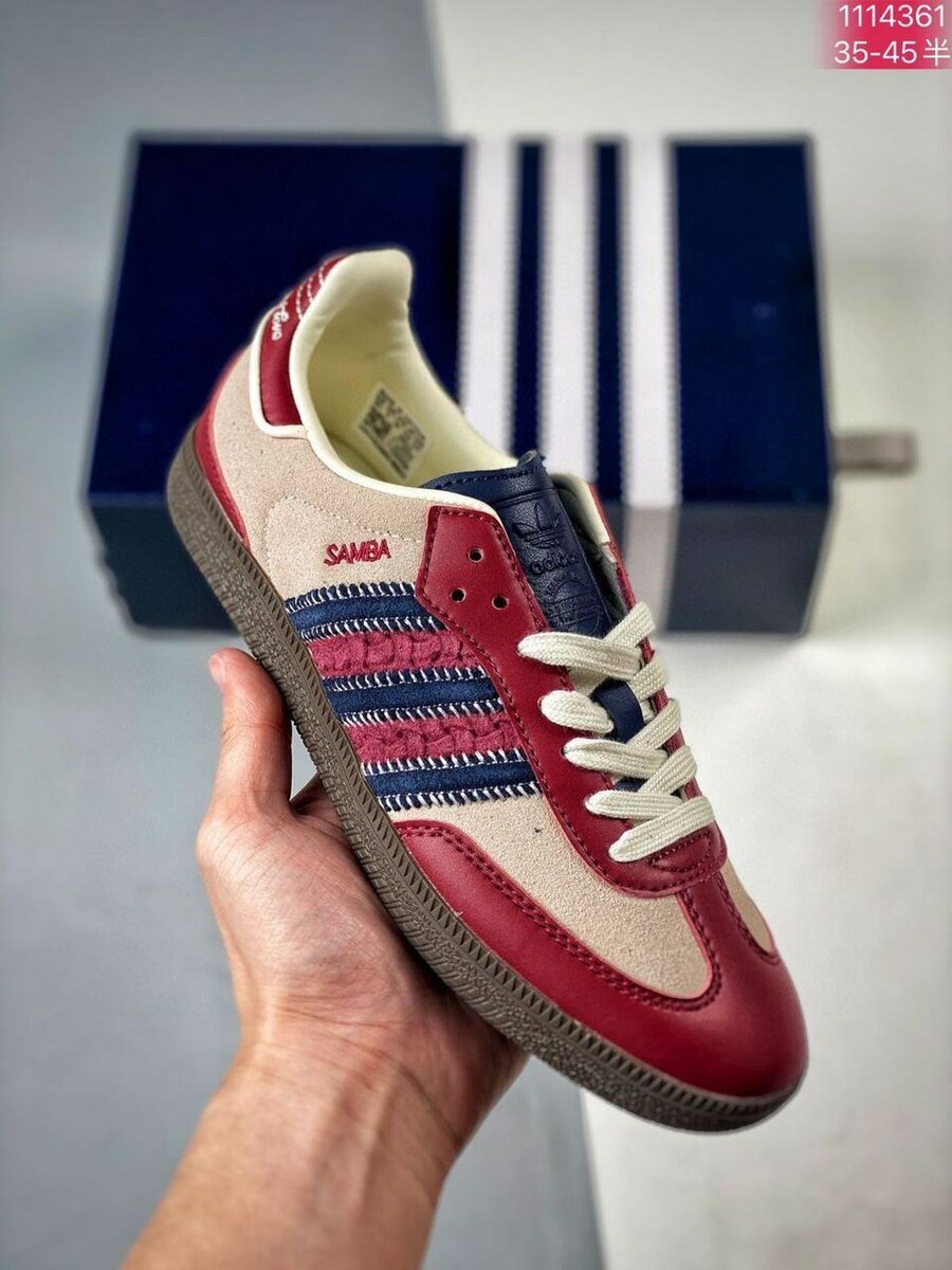 Sneakers Samba cuir rouge