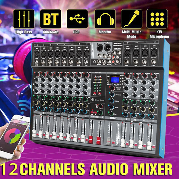 Mixeur Audio Bluetooth 12 Canaux