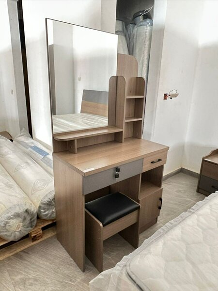 Dressing Table with Mirror and Stool