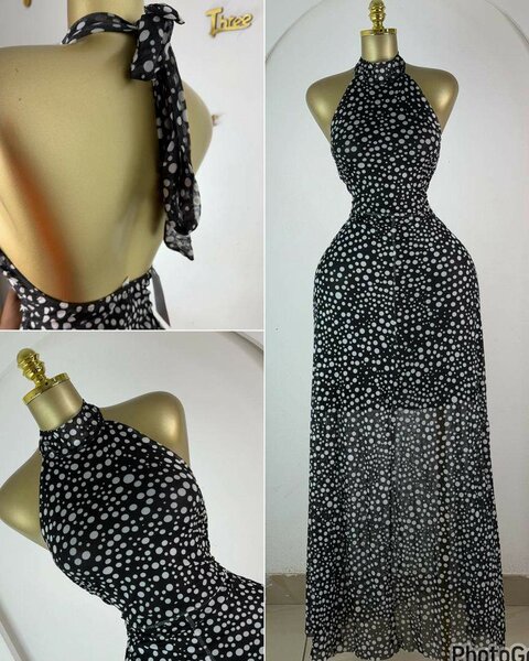 Robe en soie noire ou orange