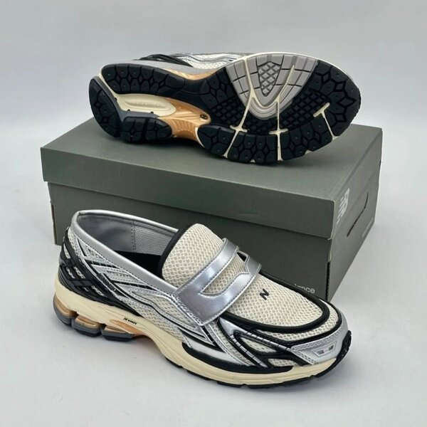 Mocassins Sport Homme Argent
