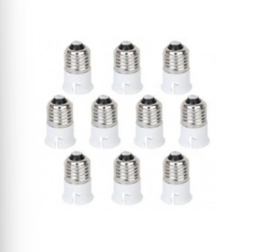 Pack of 6 E27 to B22 Lamp Socket Converter Holder for LED Bulbs Convert Screw to Pin type