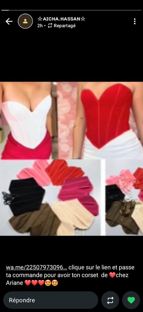 Corset bustier sans bretelles