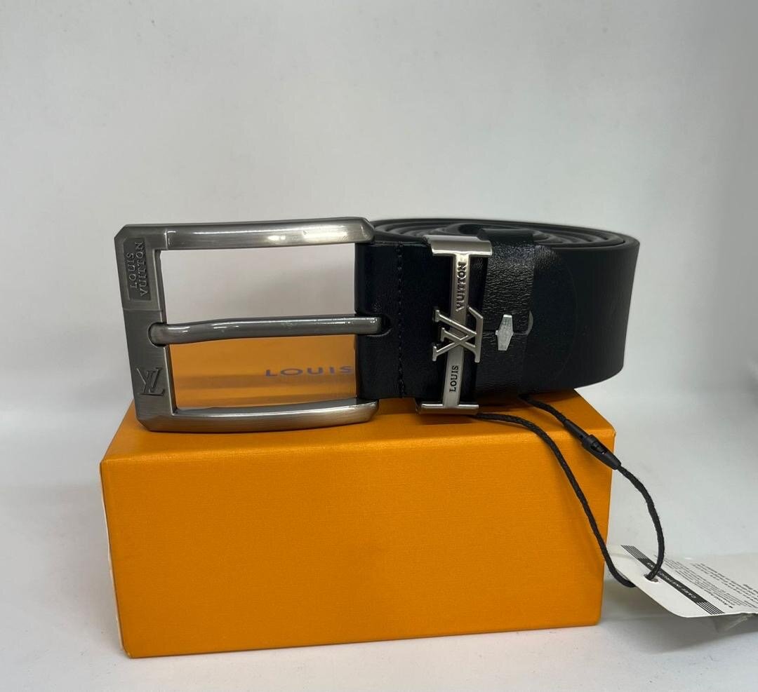 Ceinture en cuir Louis Vuitton noire