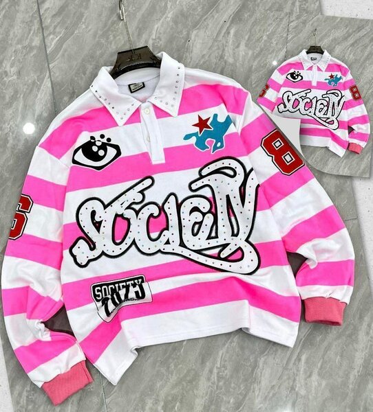 Pull Rayé Graphique