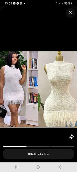 Robe Crochet Blanche Élégante