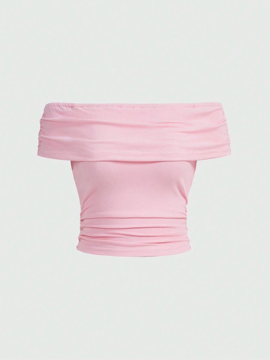 Top bandeau rose tendance