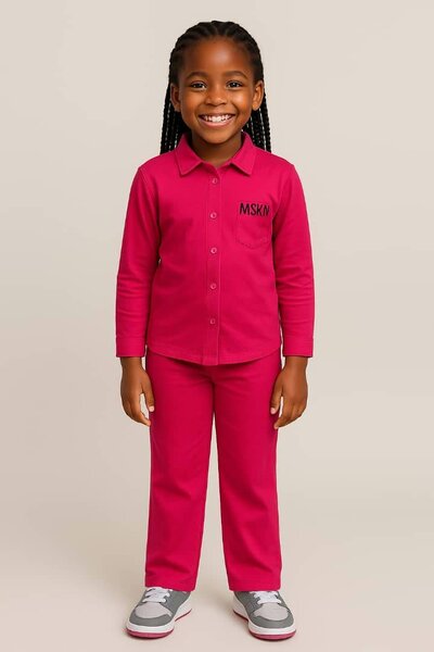 Ensemble de Fille Rose Élégant