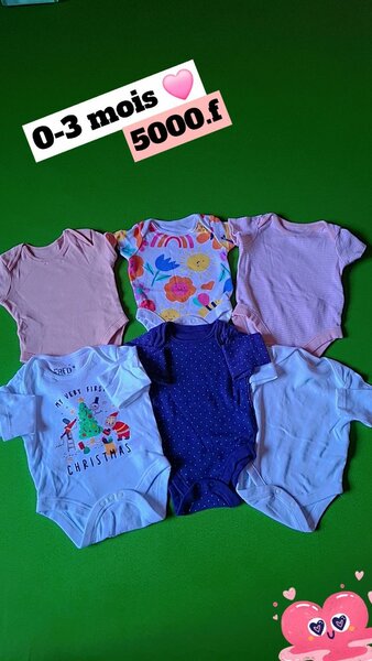 Lot de bodys bébé 0-3 mois