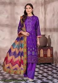 3 pcs ladies lawn suit
