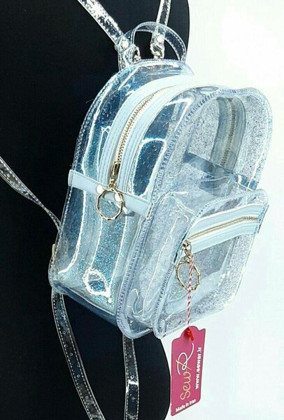 Sac à main transparent glitter femme