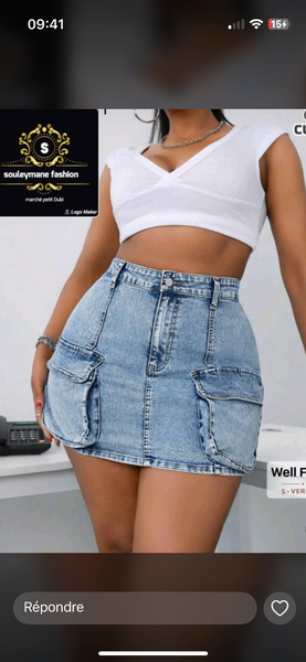 Jupe en jean cargo tendance