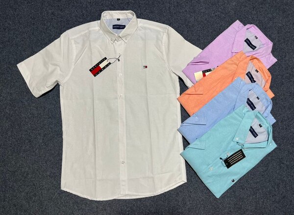 Chemise homme en coton coloré