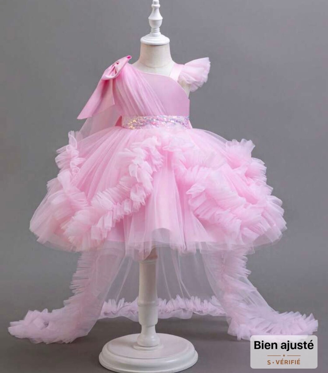 Robe princesse fille rose