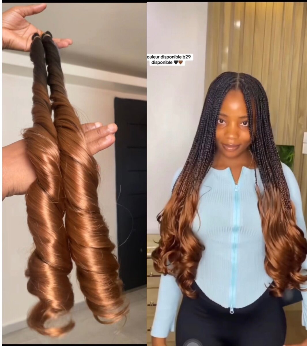 Extensions de cheveux bouclés