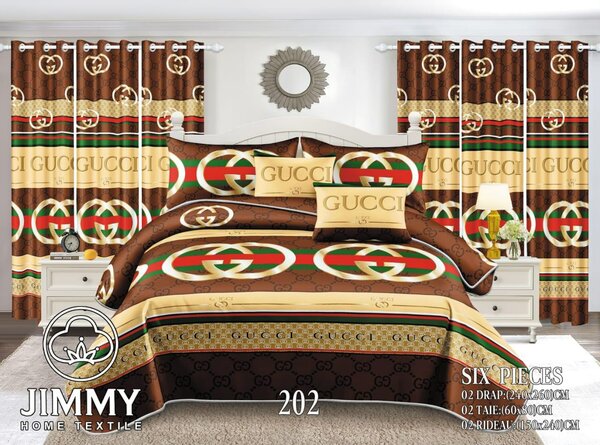 Parure de lit imprimée Gucci Louis Vuitton