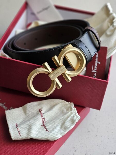 Ceinture en cuir noir Ferragamo