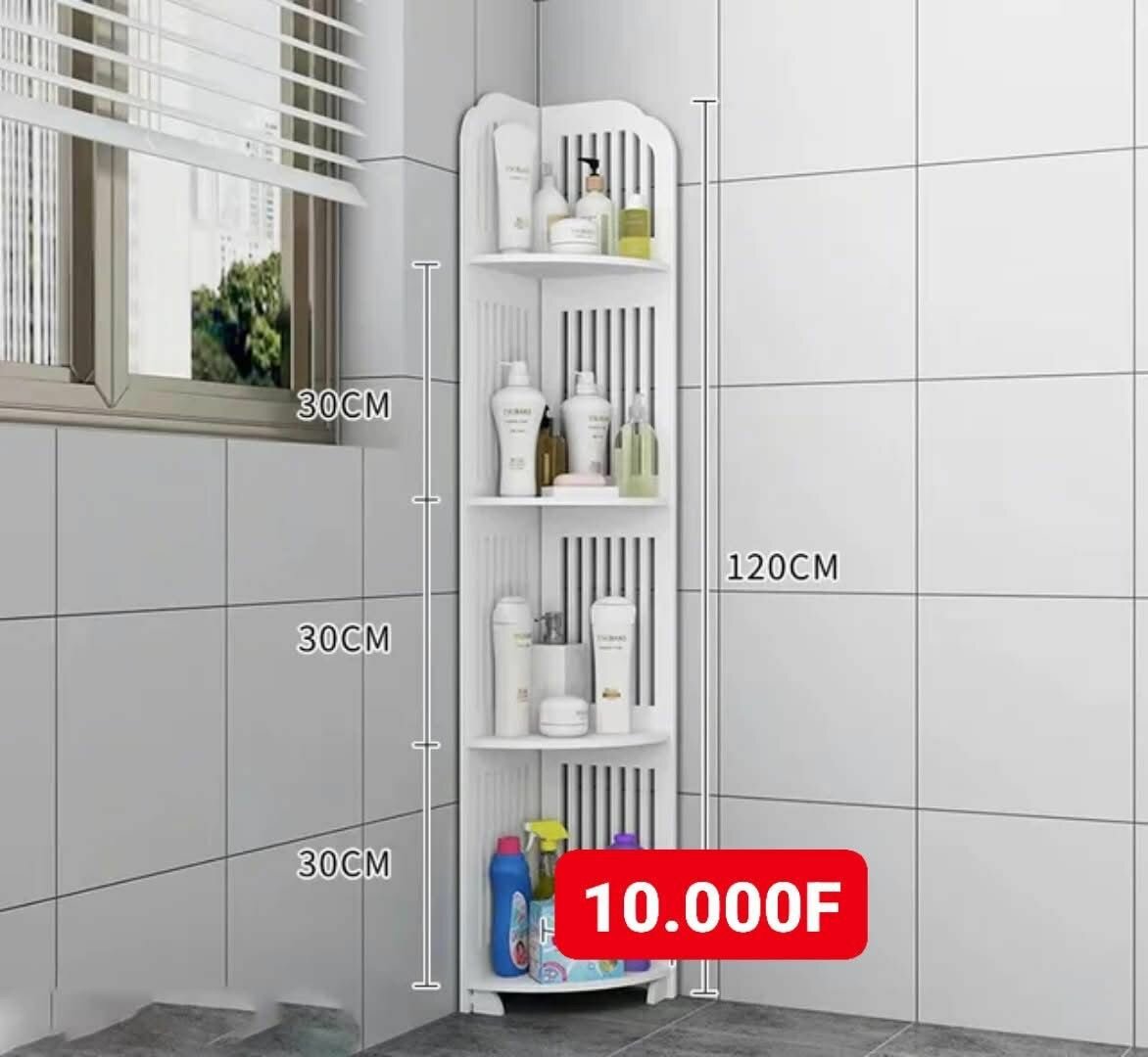 Étagère d'angle étanche salle de bain