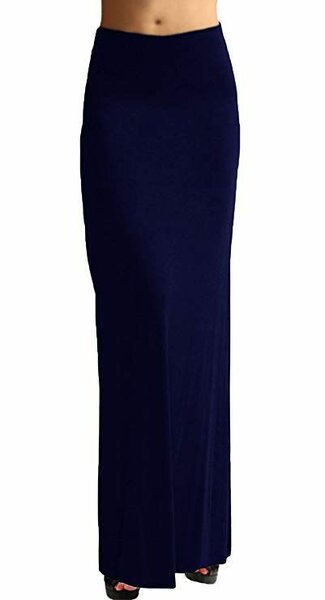 Navy Blue Maxi Skirt for Women