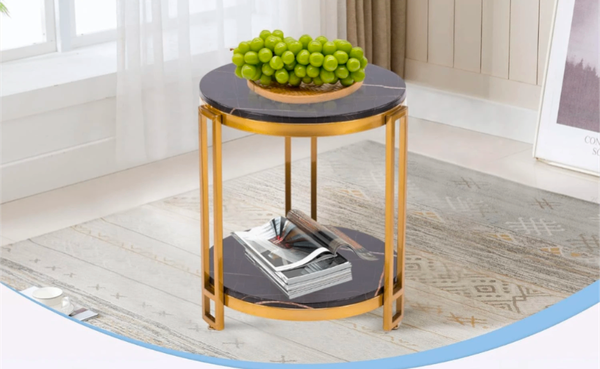 Table d'appoint moderne dorée