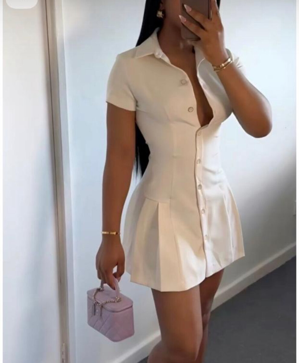 Robe chemise à boutons élégante