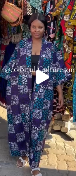 Women's kimono jacket with print