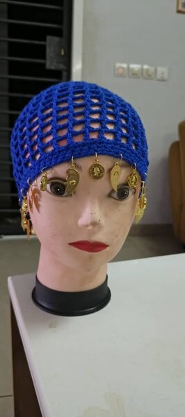 Chapeau Crochet Bleu Bohème