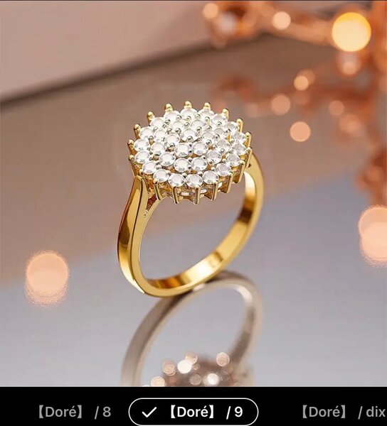 Bague Éclat Diamant Argenté