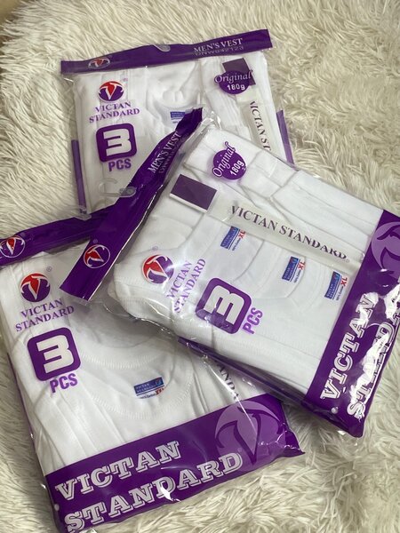 3 Packs of Victan Standard Singlet/Vest - 9 Pieces