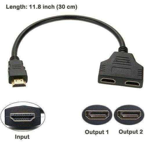 Câble HDMI Splitter 2 en 1