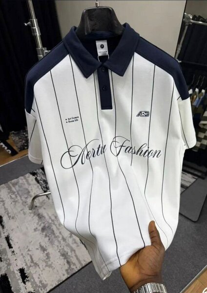 Chemise homme col polo rayée