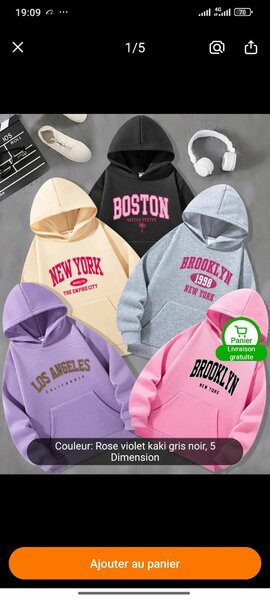 Sweat à Capuche Ville Femme