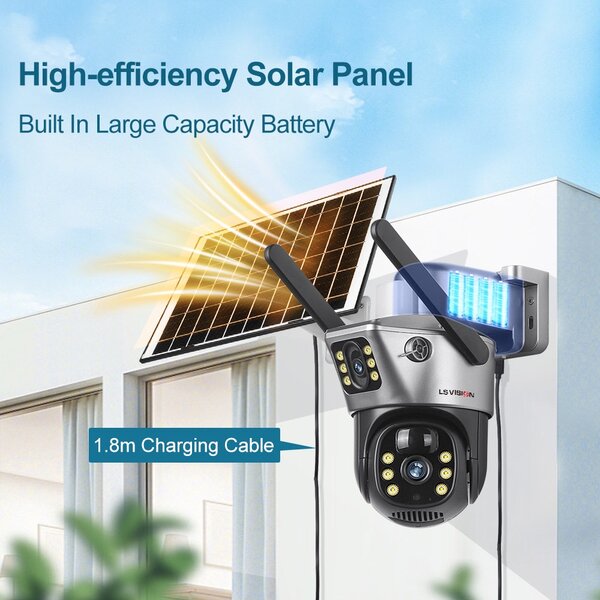 4G Solar Security Camera 12MP