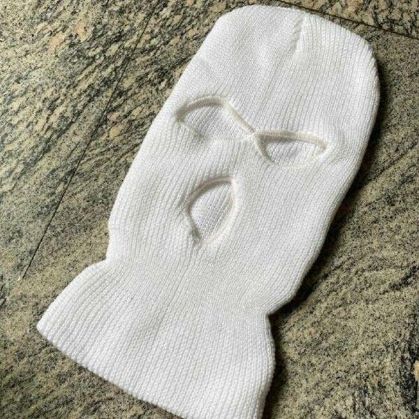 Cagoule à 3 trous, double tricot, bonnet masque de ski