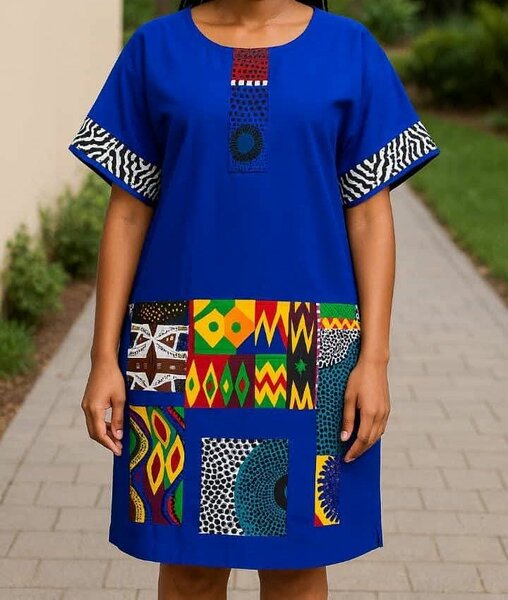 Robe en Wax Colorée