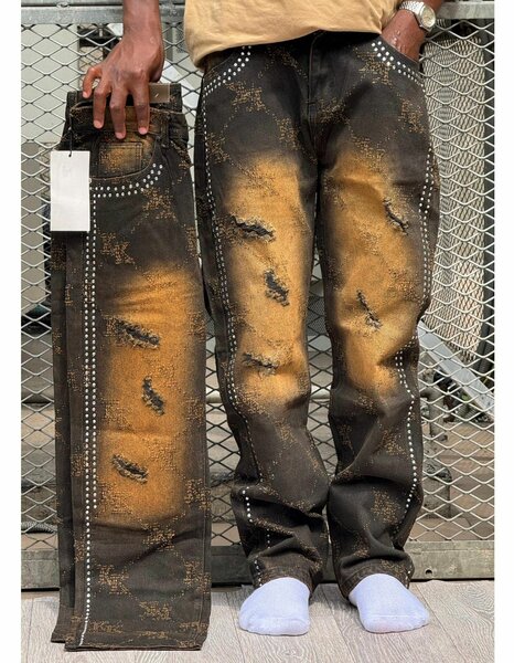 Jeans décontractés usés homme